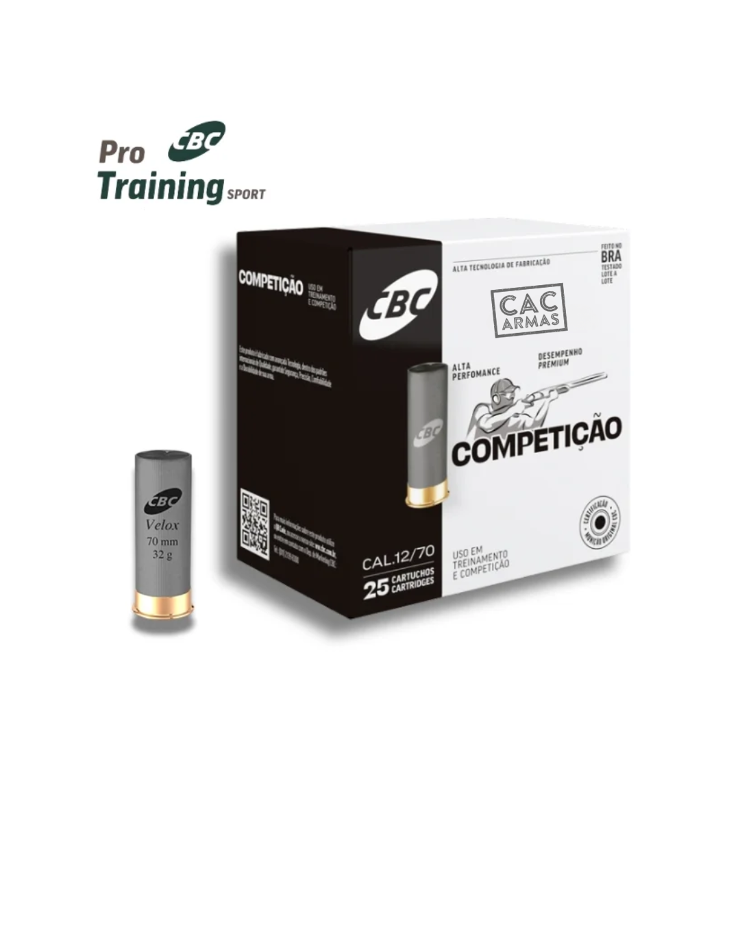 Munição CBC Cal. 12/70 CH-8 Voo Hélice – 25un