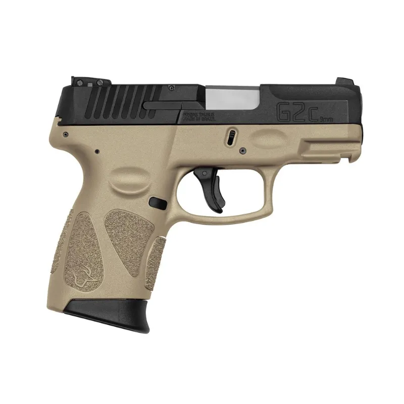 Pistola Taurus G2C Calibre .9mm Carbono Fosco Tan