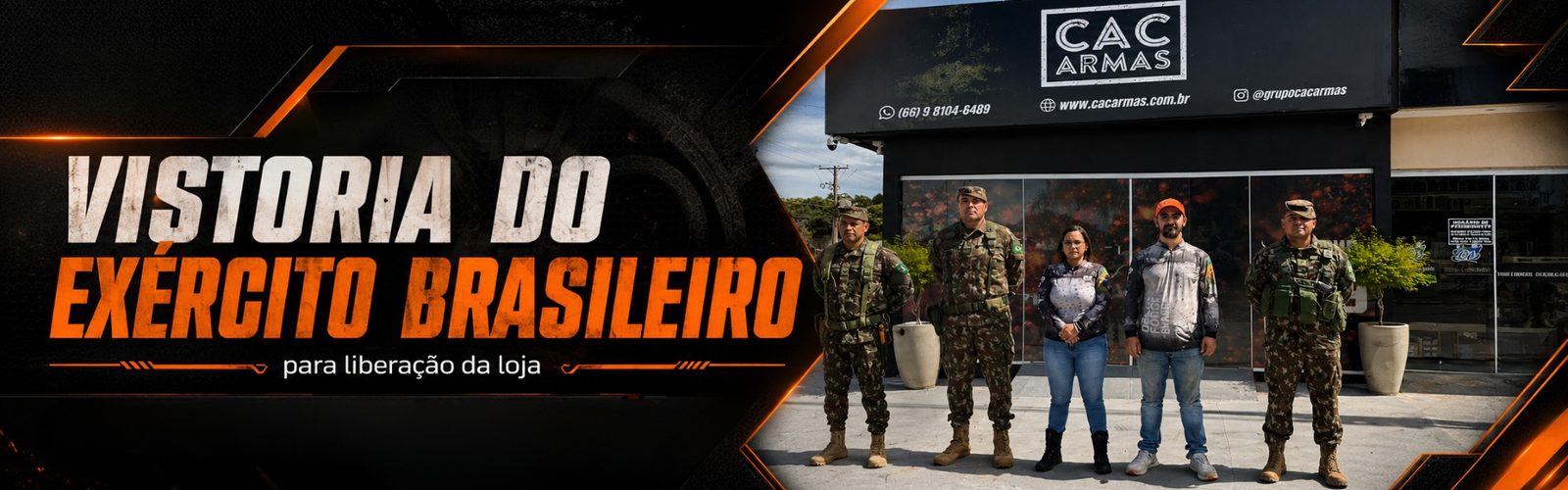 CAC Armas de Água Boa recebe vistoria do Exército Brasileiro para liberação da nova loja