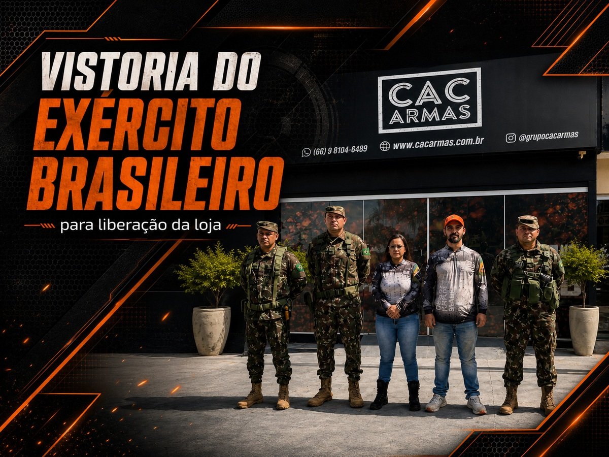 CAC Armas de Água Boa recebe vistoria do Exército Brasileiro para liberação da nova loja