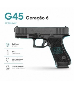 Pistola Glock G45 Gen. 6 Crossover Calibre .9mm DLC