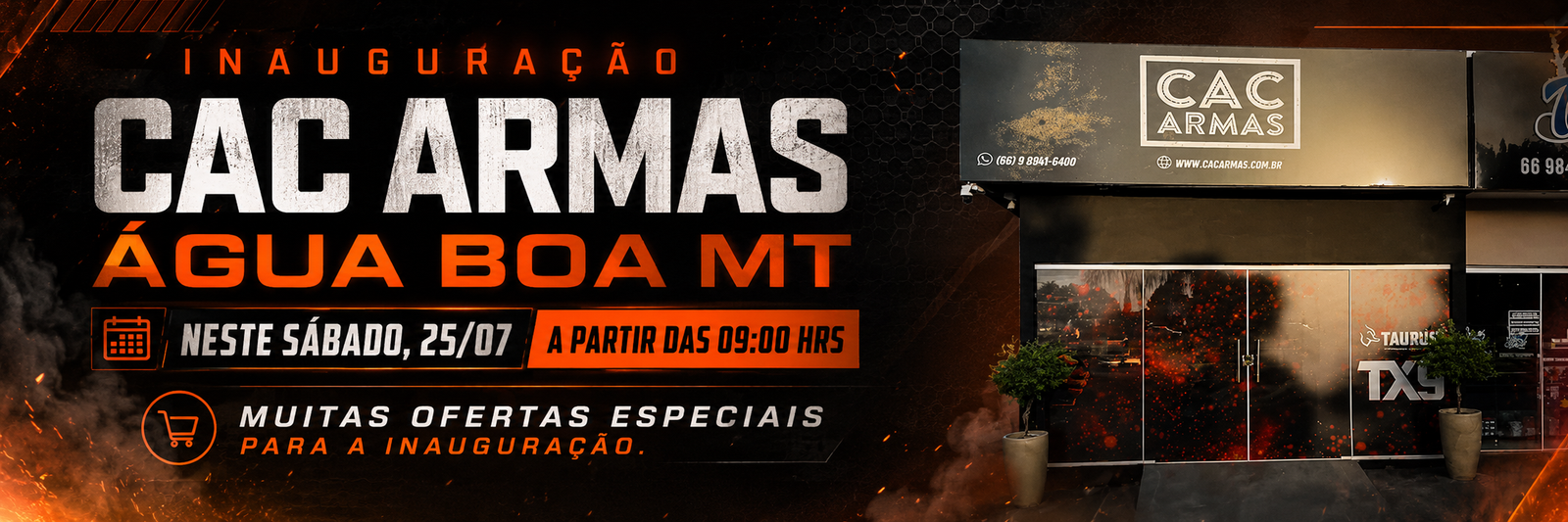Banner promocional da CAC Armas