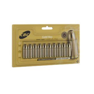 Munição CBC .9MM LUGEREXPO +P+ 115GR GOLD HEX