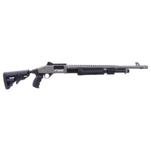ESPINGARDA CBC PUMP MILITARY 3.0 TUNGSTEN CORONHA RETRÁTIL .12GA 24" - COM ACESSÓRIOS